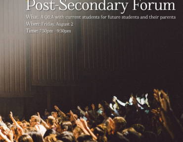 Post-Secondary Q&A Forum